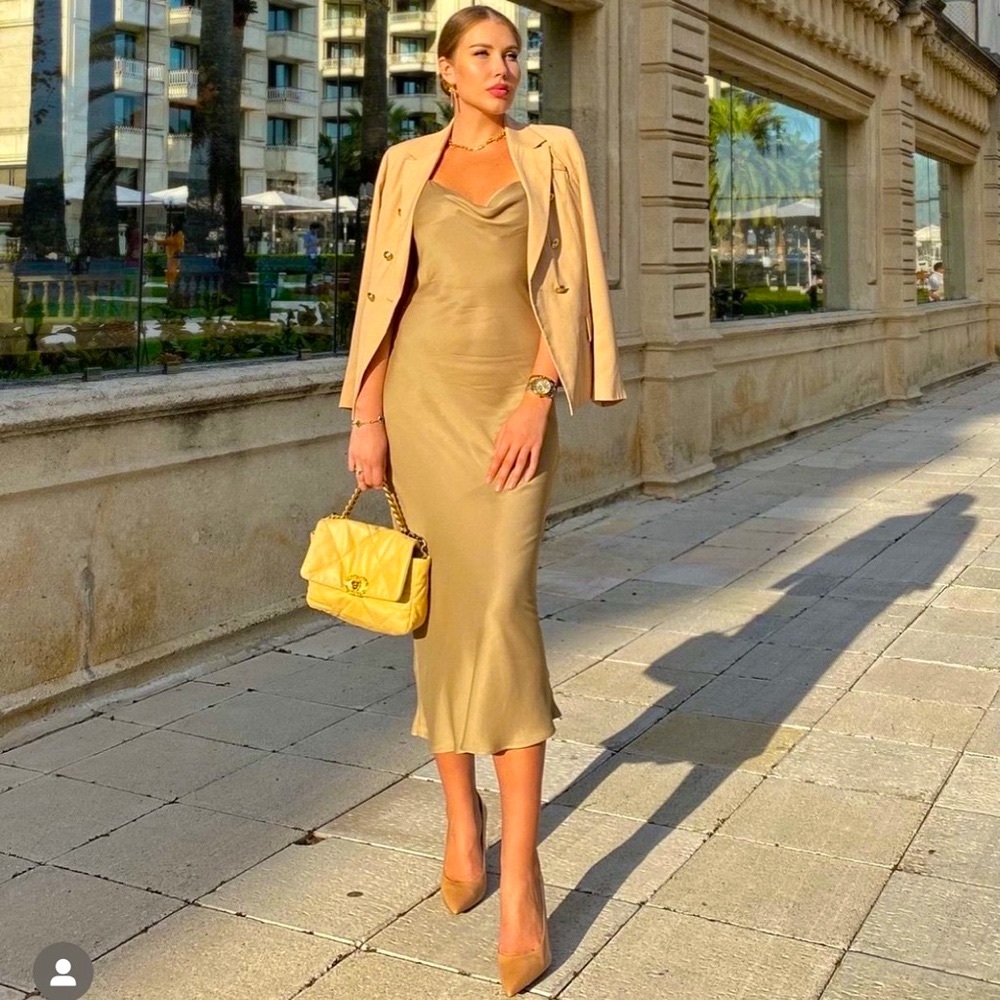 Mango draped dress bloggers fav
